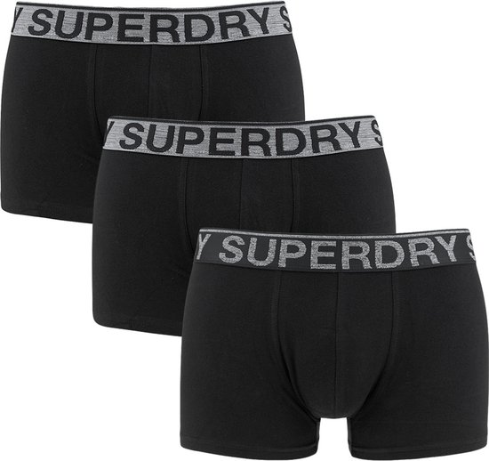 Superdry 3P boxer trunks basic zwart - L
