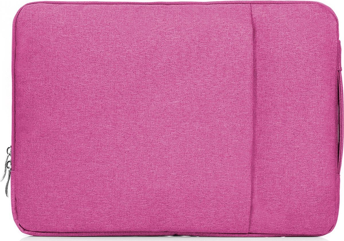 Mobigear Laptophoes geschikt voor Laptop | Mobigear Denim Zipper Sleeve (max 23 cm x 31 cm) Laptop hoes - Roze