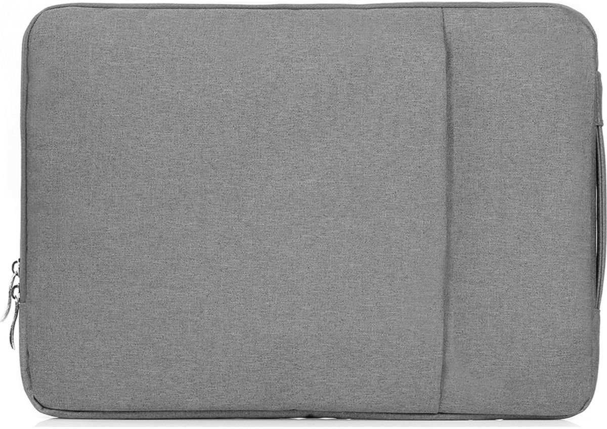Mobigear Laptophoes geschikt voor Laptop | Mobigear Denim Zipper Sleeve (max 21 cm x 30 cm) Laptop hoes - Grijs