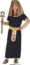 Guirca - Egypte Kostuum - Farao Amenoogtep Van Het Grote Egyptische Rijk Kind Kostuum - Zwart, Goud - 10 - 12 jaar - Carnavalskleding - Verkleedkleding
