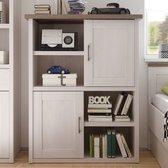 Armoire ouverte Larnaca 106 cm avec 2 portes - blanc - Bega Begabino - Armoires de salon - Blanc - Panneaux de particules - Armoires de salon