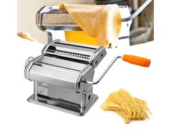 Pastamachine met 9 standen voor spaghetti, tagliatelle, fettuccine en lasagne voor verse, zelfgemaakte pasta