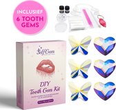 SelfGem® DIY Tooth Gem Kit | AB Butterfly/AB Heart | Incl. 6 Tooth Gems | Gebruiksvriendelijk | Hoogwaardig Swarovski | Tand Diamantje Kit | Tand Kristal | Tooth Gems Diamanten