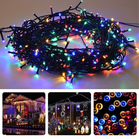 Quntis Kerststal Raamverlichting 2Pack LED Timer 8 Modi