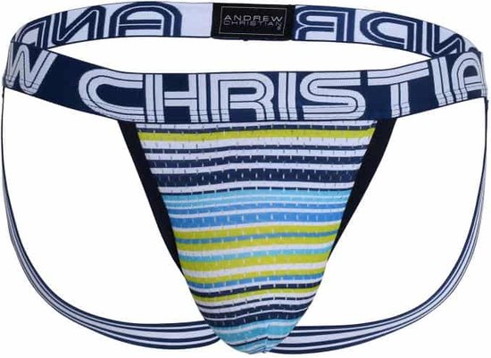 Andrew Christian Mesh Stripe Jock w/ Almost Naked - MAAT XL - Heren Ondergoed - Jockstrap voor Man - Mannen Jock