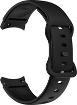 Siliconen bandje - geschikt voor Samsung Galaxy Watch 6 / Watch 6 Classic - zwart