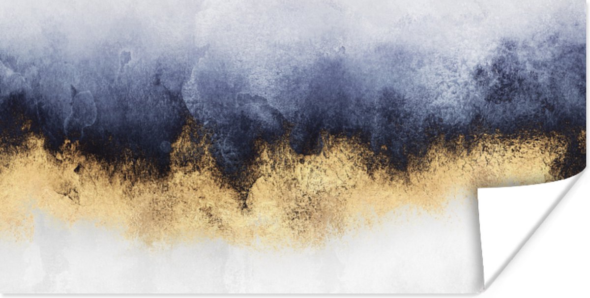Poster Abstract - Goud - Luxe - 160x80 cm