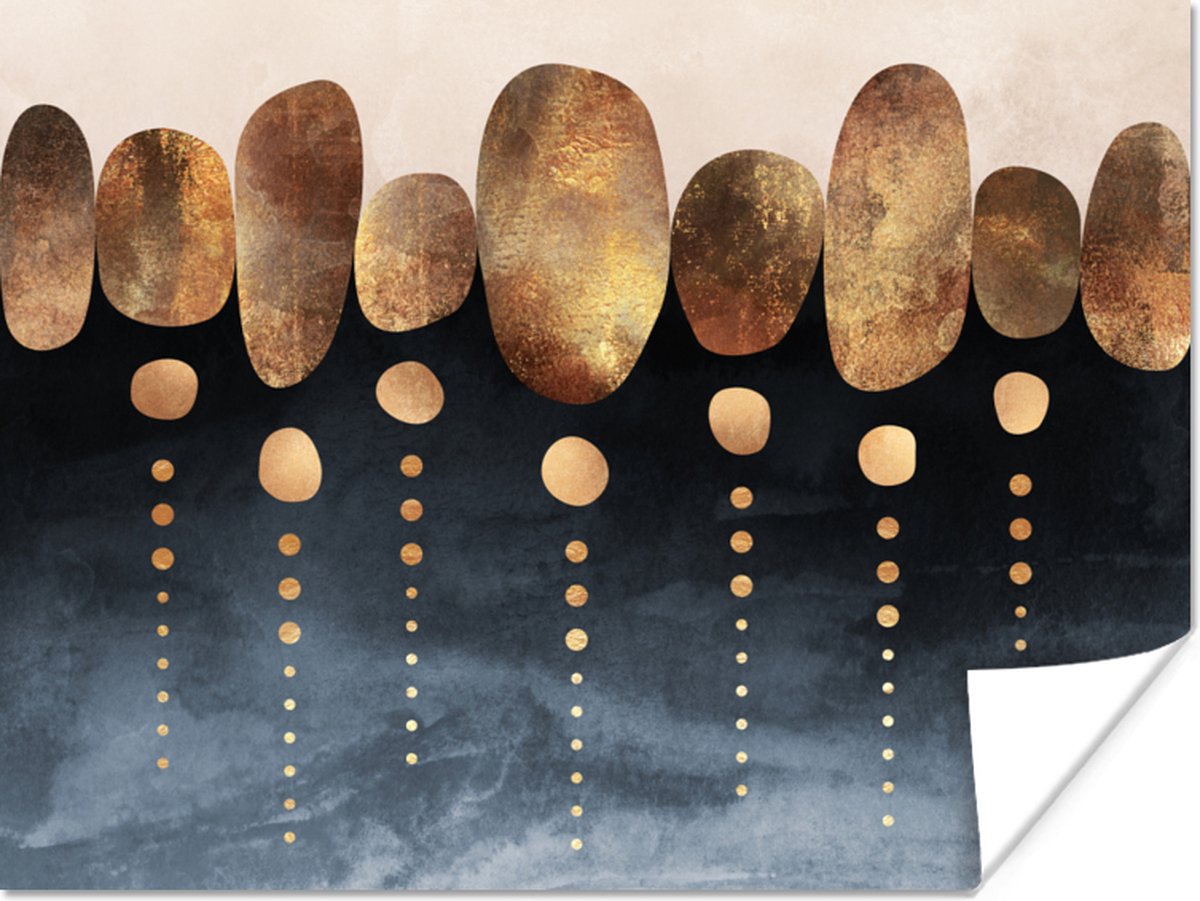Poster Goud - Abstract - Luxe - 120x90 cm