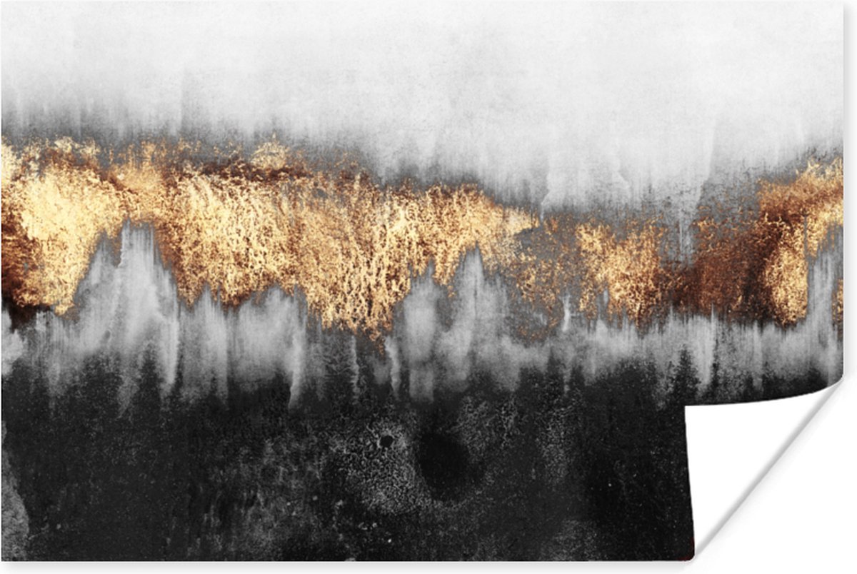 Poster Gold - Chic - Abstract - 120x80 cm