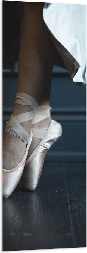 Acrylglas - Ballerina aan het Dansen op Spitzen - 50x150 cm Foto op Acrylglas (Met Ophangsysteem)