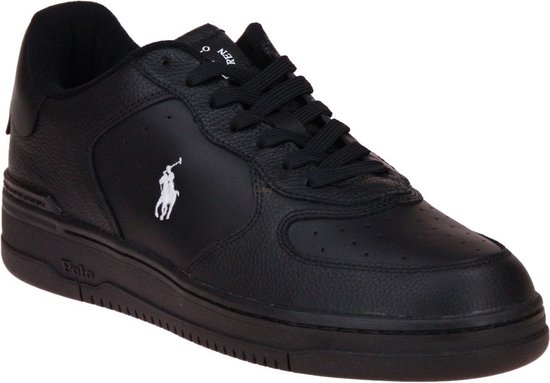 Polo Ralph Lauren Masters Crt Low Top Lage sneakers - Leren Sneaker - Heren - Zwart - Maat 44