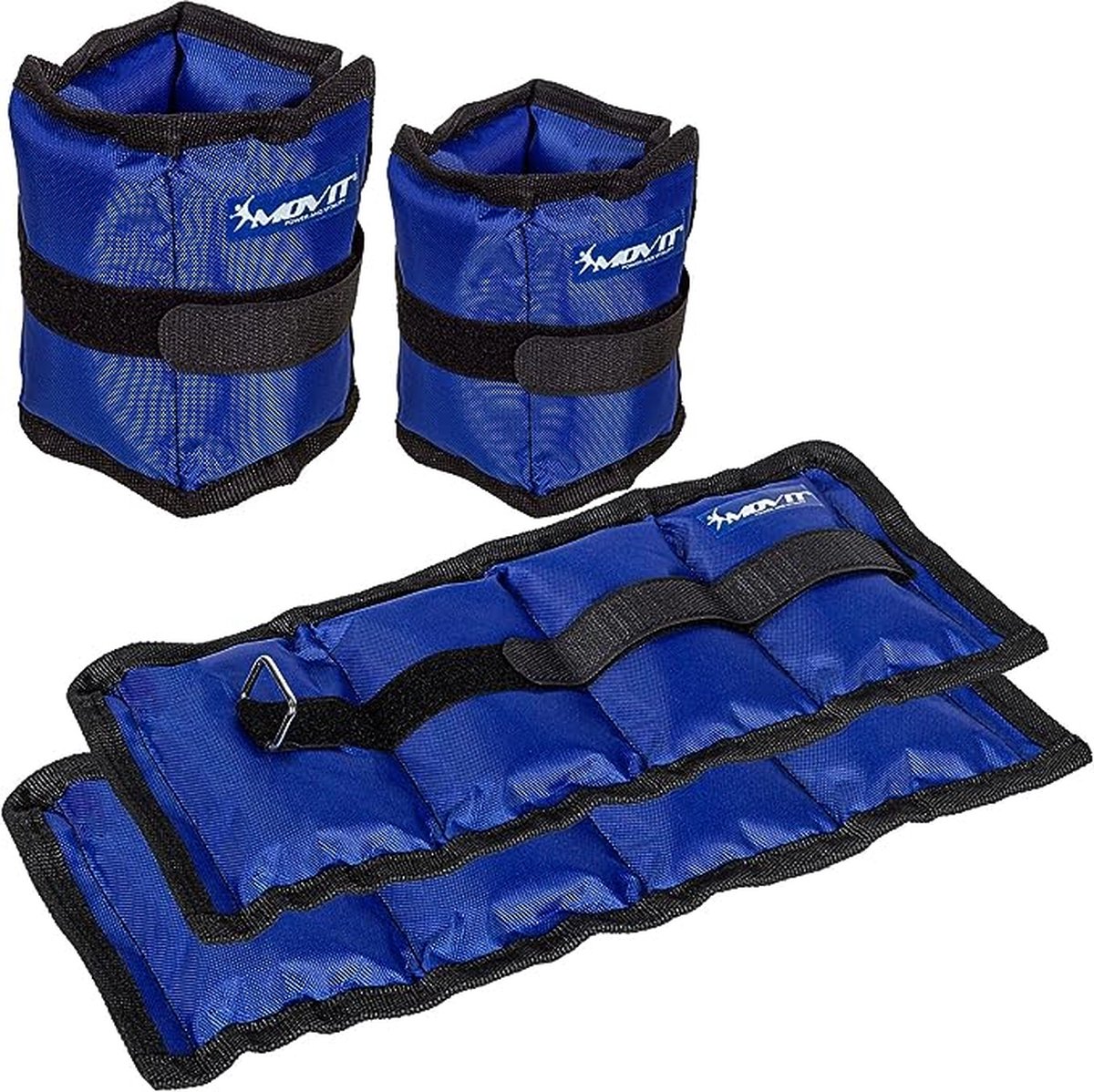 Lot De Poids De Fitness D'occasion : 2 Chevillères 5 Lb Noires + 2 Poignetières 2 Lb Gris-bleu - Fitness Gear & Weider