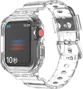 Cadorabo TPU bandje compatibel met Apple Watch (Series 7 / 8) 41mm, (SE / Series 4 / 5 / 6) 40mm en (Series 1 / 2 / 3) 38mm in TRANSPARANT - Vervangend polsbandje geschikt voor uw Smartwatch