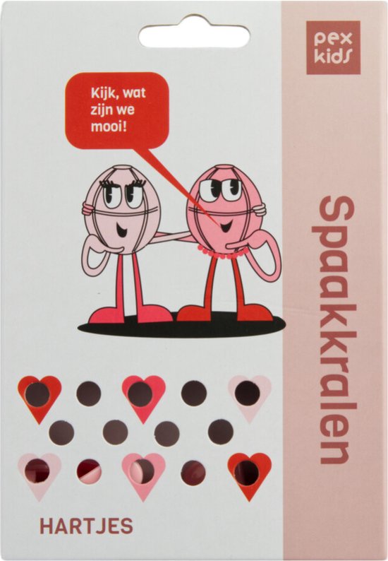 PexKids Bicycle sprak kralen Pexkid's Hearts 4-Colored (20 stuks op kaart) van PexKids — afbeelding 3