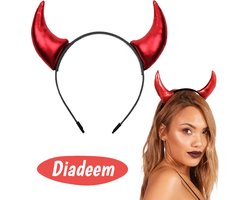 Duivel Hoorntjes - Rood - Haarband - Duivel Diadeem - Halloween Accessoires - Tiara