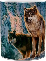 Wolf Couple In Sunset - Mok 440 ml