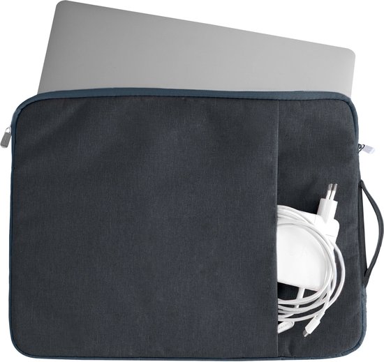 Housse pour ordinateur portable de luxe Coverzs 14 pouces et 15,6 pouces (bleu foncé) - convient pour ordinateur portable 14 pouces et ordinateur portable 15,6 pouces - Housse Macbook avec fermeture éclair - Housse hydrofuge avec poignée