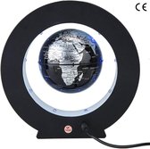 Globe magnétique flottant - Wereldkaart interactive - 3 pouces - Argent noir