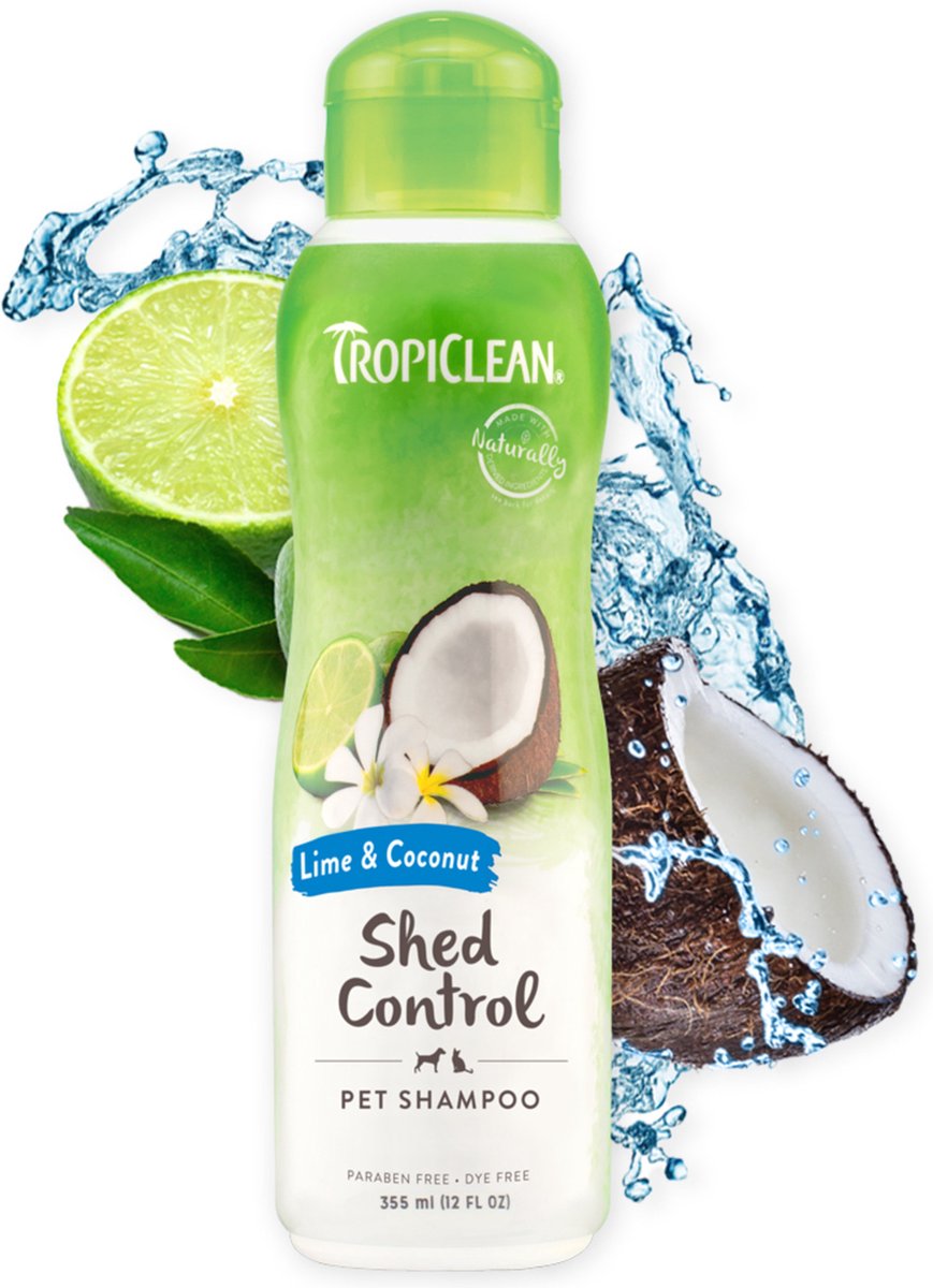 TropiClean - Shed Control Hondenshampoo - Limoen en Kokos - 355ml - Tropiclean