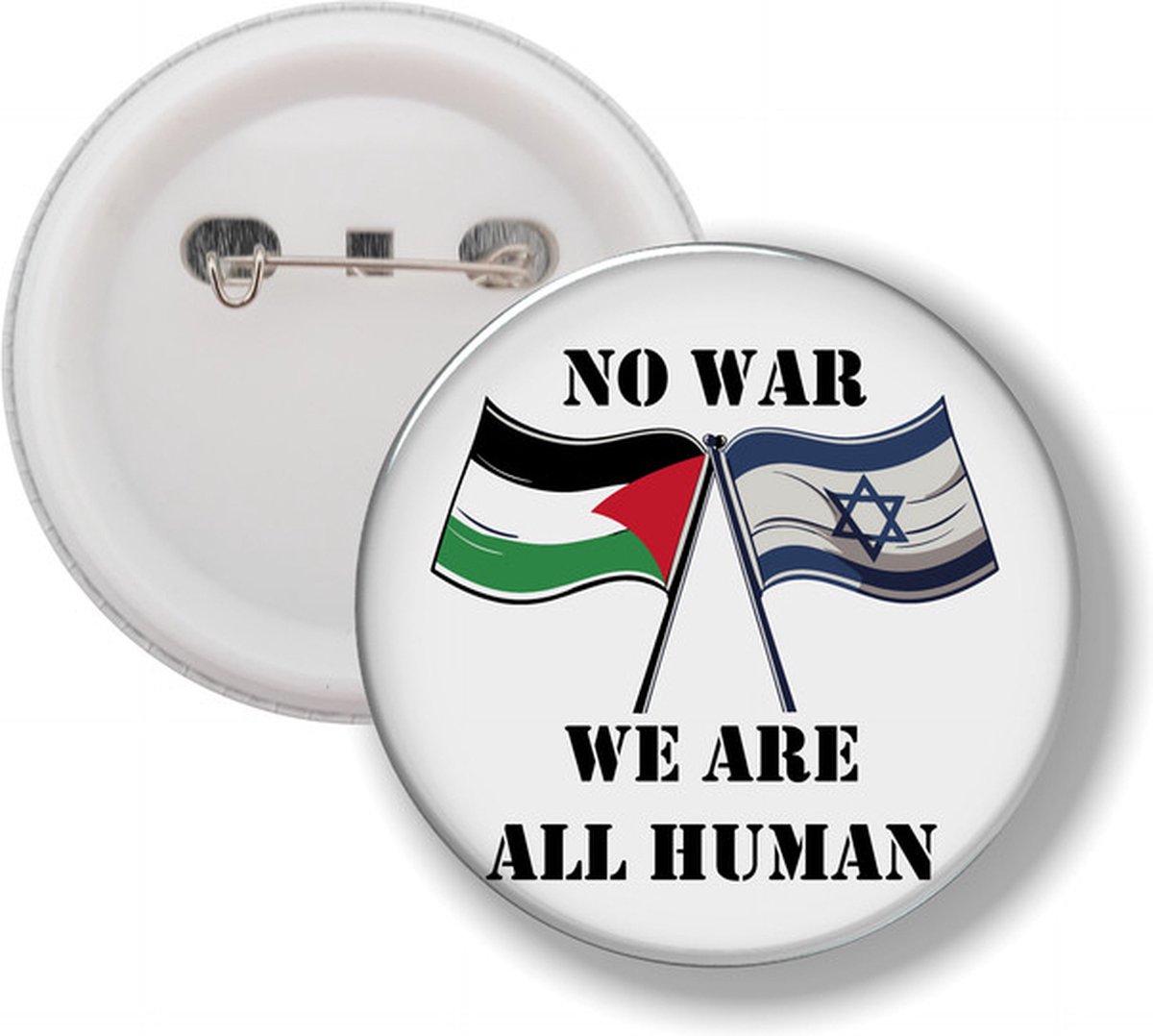 Button Met Speld - No War We Are Human