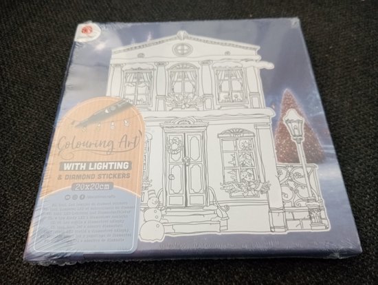 Ensemble d'artisanat de Noël - Art à colorier - Créez votre eigen peinture de Noël | Autocollants Diamond - LED- Siècle des Lumières - Décoration de Noël
