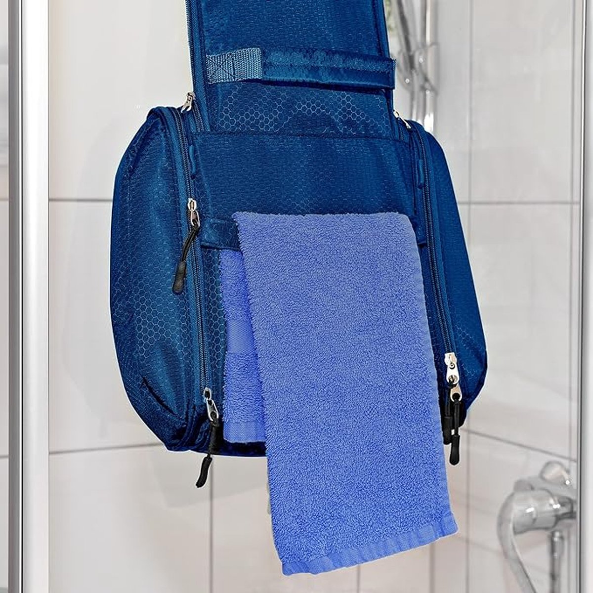 Grote premium toilettas om op te hangen, met spiegel, zeer ruime toile