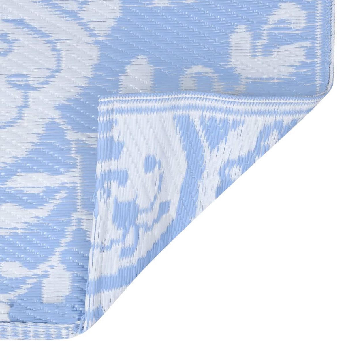 The Living Store Tuintapijt Jacquard 120 x 180 cm Babyblauw PP