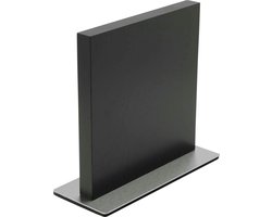 Eden Magnetic Knife Block EQB102 Magnetisch Messenblok, Zwart Essenhout, Stalen Basis, 23 x 25 cm