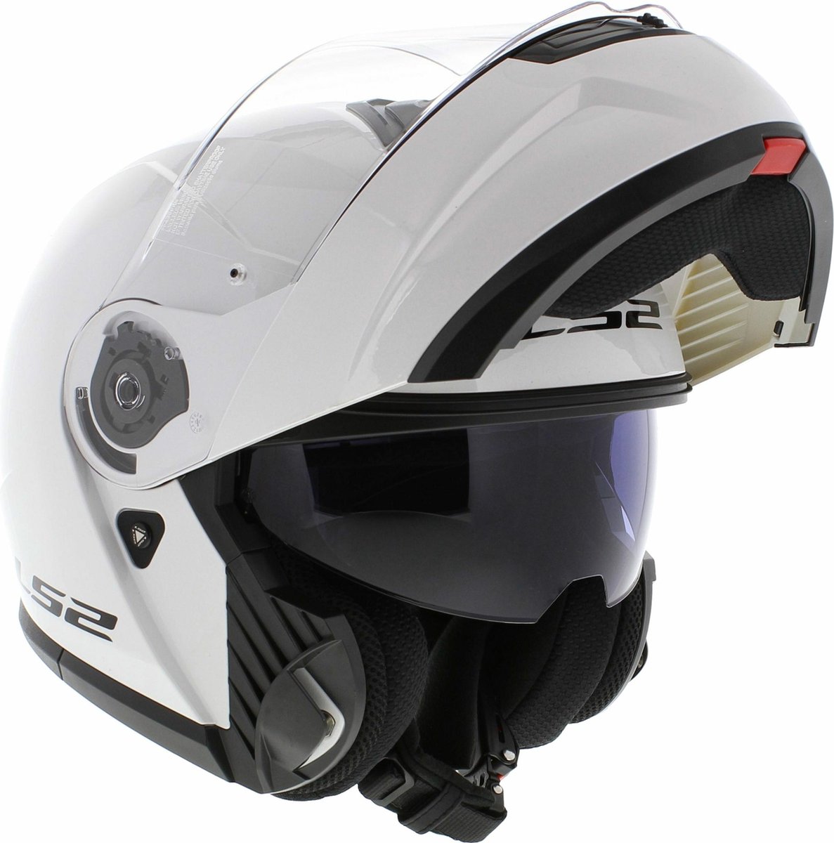 LS2 FF908 Strobe II Gloss Wit 06 Systeemhelm - Maat M - Helm – foto 4