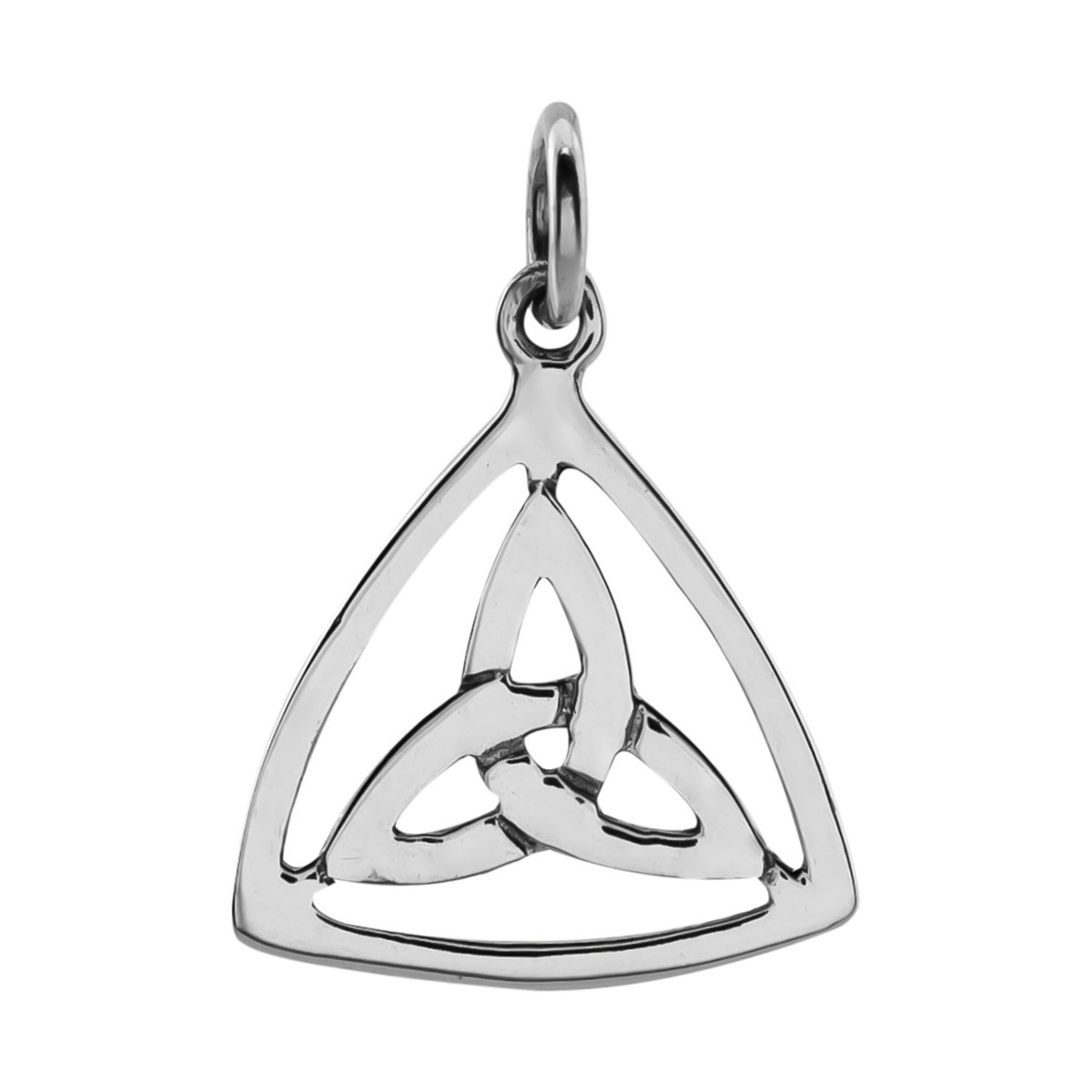 WeLoveSilver - zilveren driehoekige hanger - keltische triskele - 925 zilver
