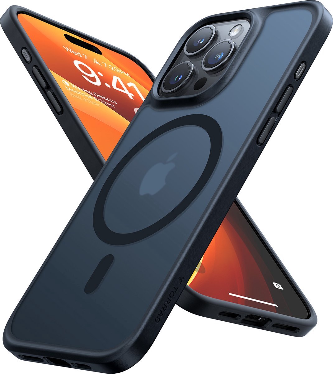Jumada's - iPhone 15 Pro Max MagSafe compatibel Shockproof Hoesje - Doorzichtig, Mat Zwart