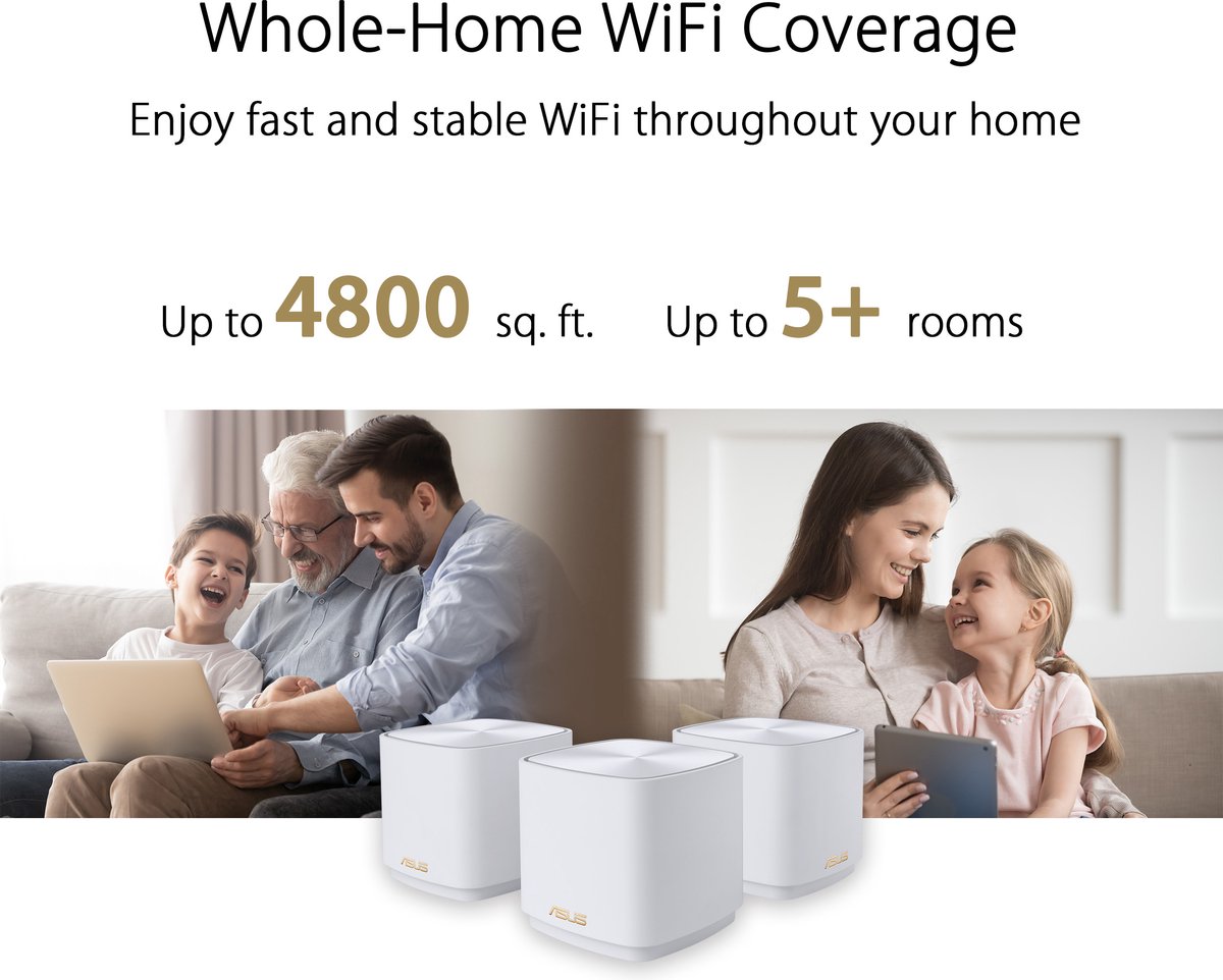 ASUS ZenWiFi XD4 Plus - Mesh Wifi - WiFi Versterker - Zwart - 2-pack - Wandmontage – foto 8