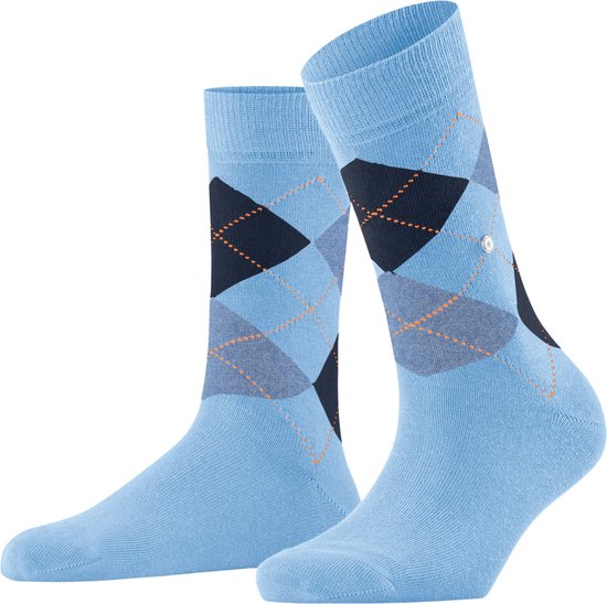Burlington Queen one-size duurzaam biologisch katoen sokken dames blauw - Matt 36-41