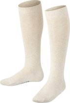 FALKE Family lang eenkleurig katoen kniekousen kinderen beige - maat 23-26