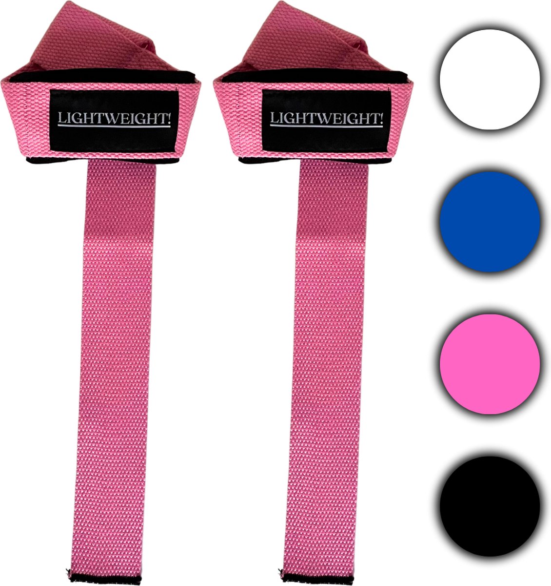 LIGHTWEIGHT! Lifting Straps - Wrist Straps - Deadlift Straps - Roze - Krachttraining Accessoires - Lifting Grips - Powerlifting - Bodybuilding - Gym Straps - Fitness - Set - Incl Padding