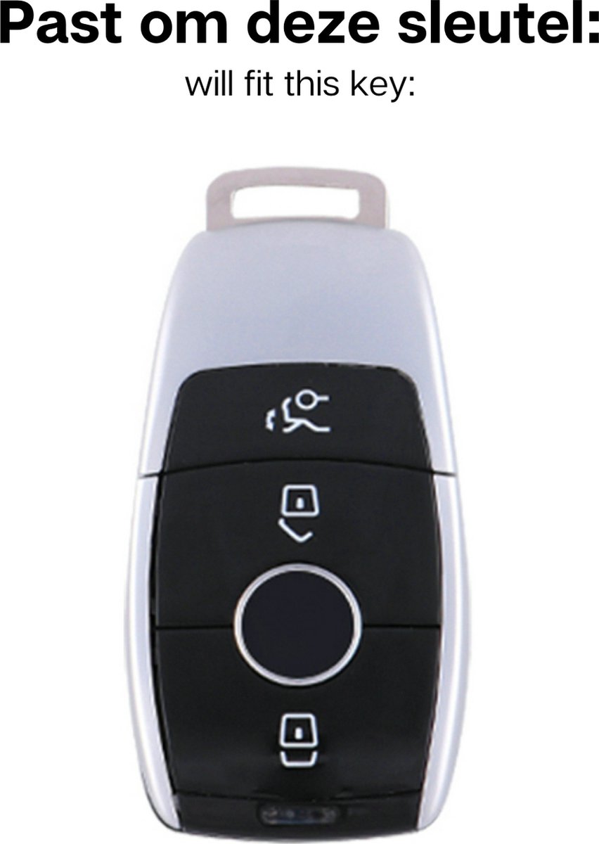 OFFCURVE Autosleutelhoesje Sleutelhoesje, Sleuteltasje Autosleutel Beschermhoesje TPU Sleutelhoesje 3 Knoppen voor Mercedes Benz Klasse A B C E G S CLA CLE CLS GLA GLC GLE GLK Up