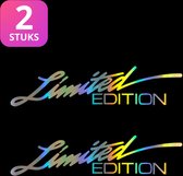Auto Stickers Limited Edition - Silver Rainbow - 2 Stuks - Hoogwaardig Vinyl - Autostickers Wrap Folie - Geschikt voor Alle Automerken - Auto Accessoires