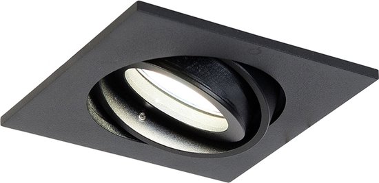 QAZQA club - Moderne Dimbare LED Smart Inbouwspot incl. wifi met Dimmer - 1 lichts - L 10 cm - Zwart - Woonkamer | Slaapkamer | Keuken