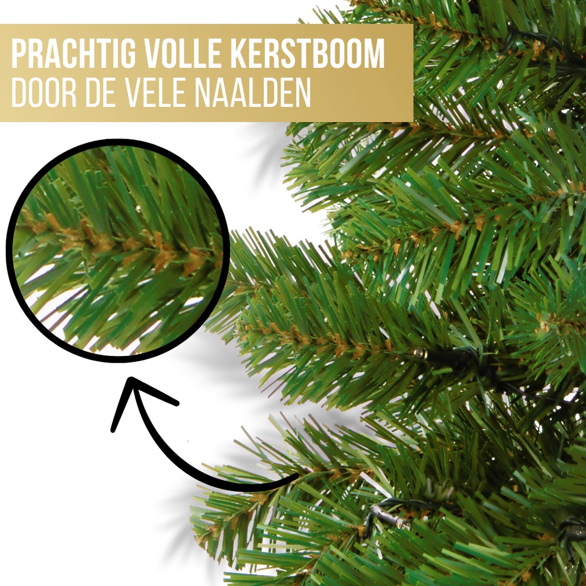 Excellent Trees® Jarbo Mini Kerstboom 75 cm met verlichting - Kunstkerstboom kant en klaar met Verlichting - Hoogwaardig PVC - 55 LED Lampjes – foto 3