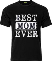 PicOnTshirt - Teetalks Series - T-Shirt Dames - T-Shirt Met Print - T-Shirt Met 'Beste Mama Ooit' Print - Grappig en Casual T-Shirt Voor Moederdag - Kerstcadeau & Sintcadeaus - Zwart - Dames XS