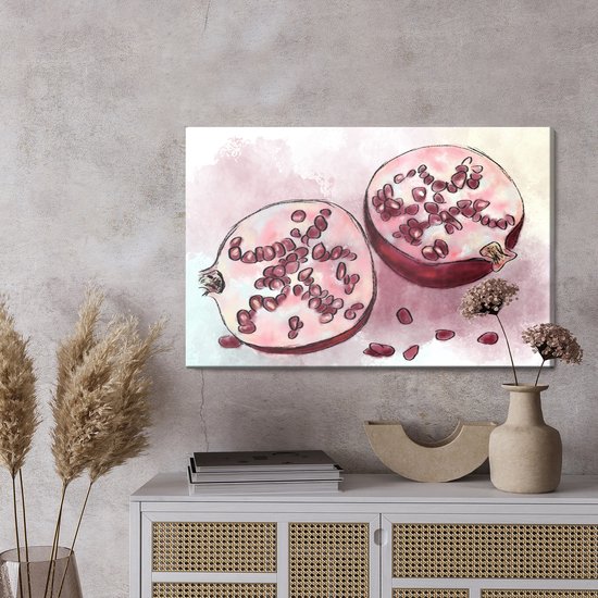 Painting King - Tableau Tableau Aquarelle Grenades - 120 x 80 cm