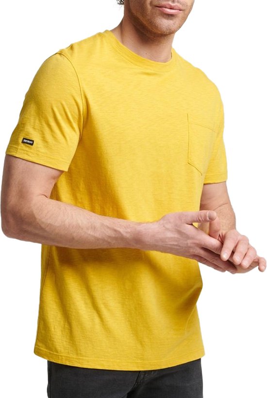 Superdry Crew Neck Slub Pocket Shirt T Shirt Hommes - Taille S
