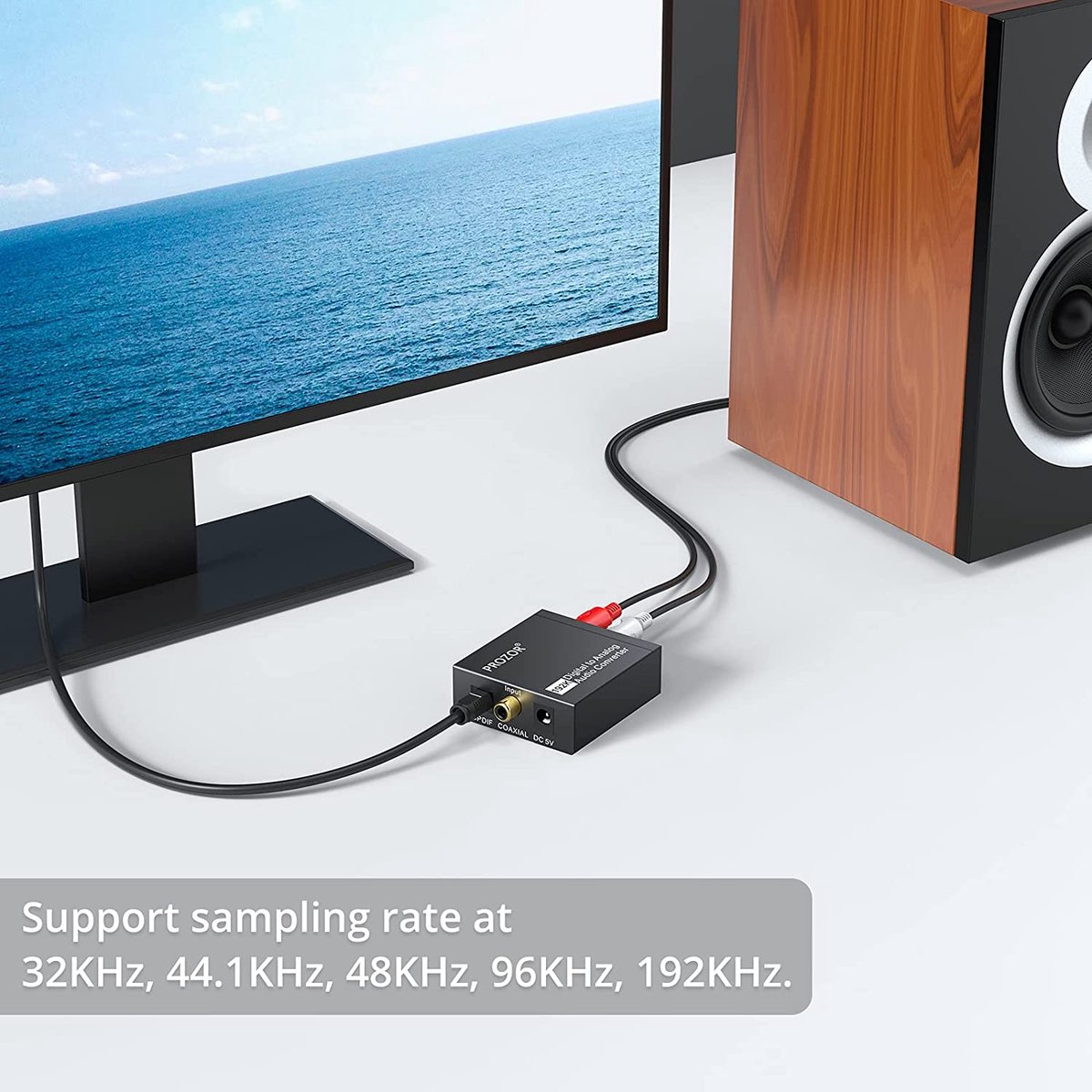 Acheter Convertisseur Audio numérique vers analogique, Jack 3.5mm, canal  optique droit gauche pour HDTV
