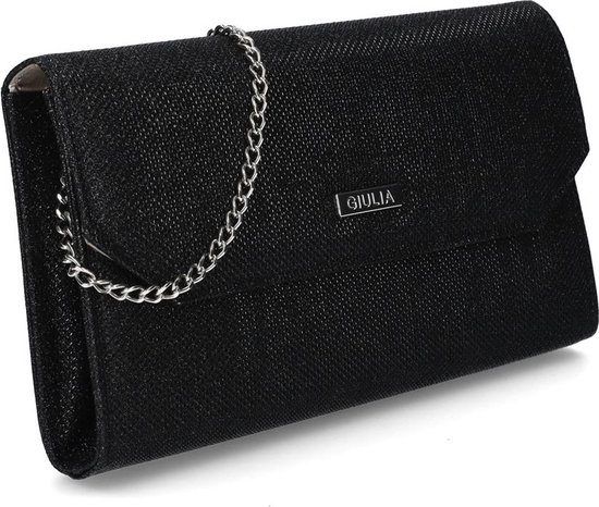 Giulia Clutch sac à main sac à main sac de gala - paillettes noires (paillette noire)