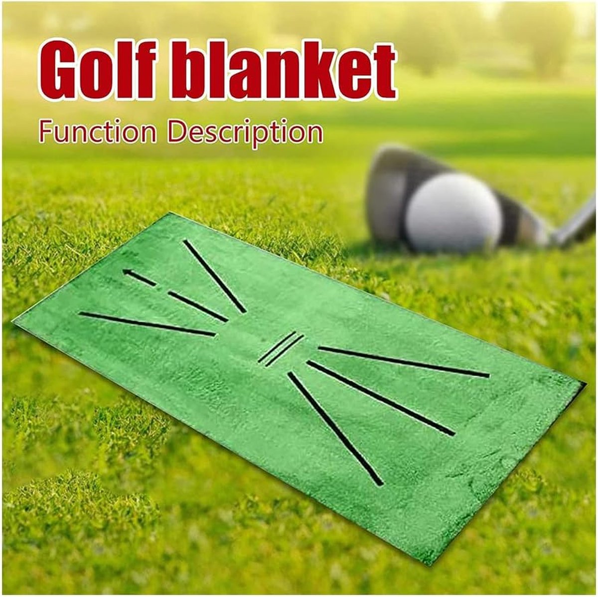 Golf Accustrike Swing Practice Mat voor Detection Batting, 30 x 60 cm