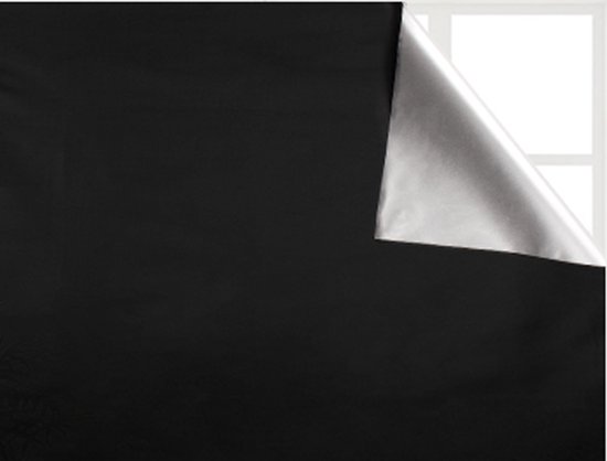 Verduisteringsfolie - Zwart - 118 x 58 cm - Inclusief bevestigingsmateriaal - Folie voor op het Raam - Complete Verduisteringsset - DYI - Verduisterende Raamfolie
