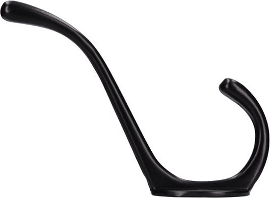 1x patères / patères de Luxe - métal noir mat - 12,5 x 8,5 cm - porte-manteau - patères en métal / crochets de penderie