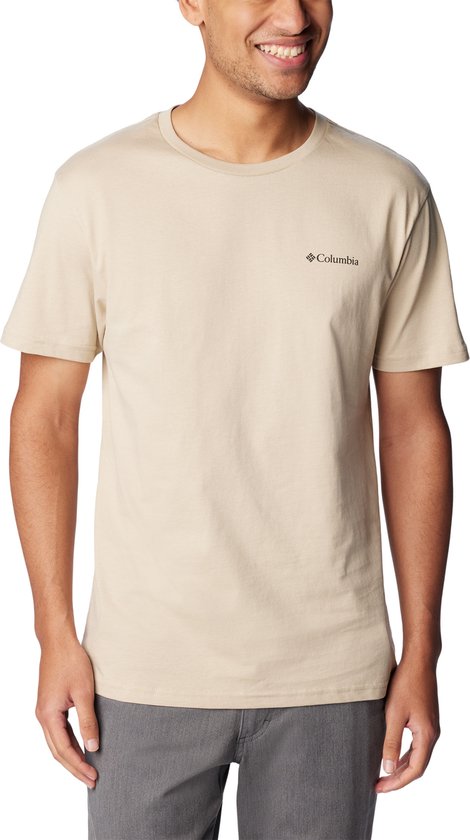 Columbia CSC Basic Logo SS Tee 1680053274, Homme, Beige, T-shirt, Taille : M