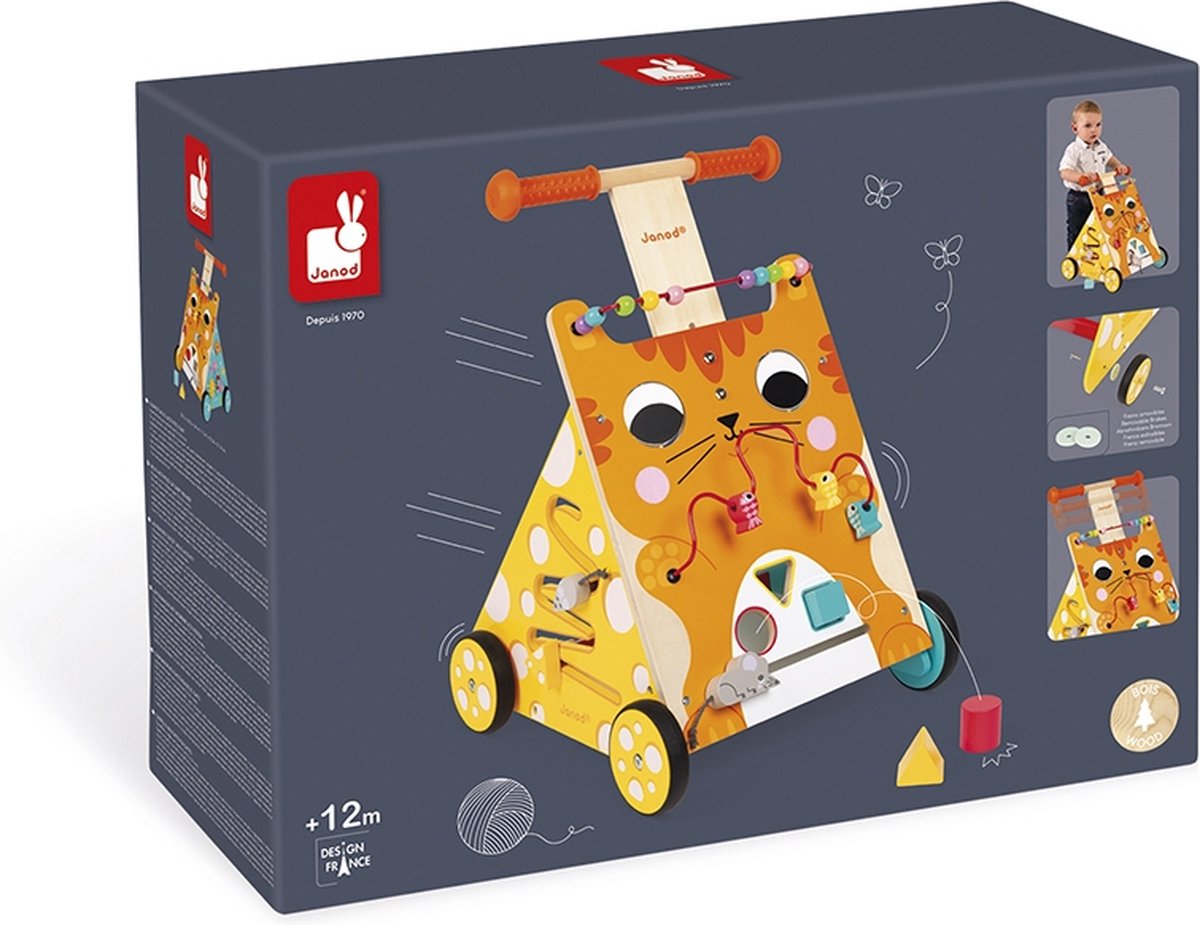 Janod - Multi-activiteiten loopwagen - Kat — afbeelding 14