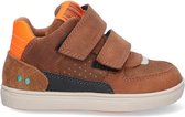 BunniesJR 223802-513 Jongens Lage Sneakers - Bruin/Oranje - Leer - Klittenband